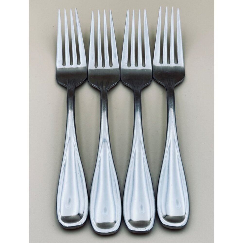 Oneida VOSS 18/0 Heavy Duty Stainless Flatware Glossy Set Of 4 Forks